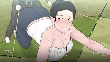 Extended footage of huge-chested mother at summer camp with finest buddy