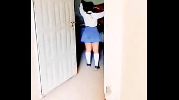 A super-naughty professor seduces a hidden school female in the school rest room