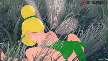 Tinker Bell engages in sexual activity while another fairy observes, starring Peter Pan in a full vid on PTRN Fantasyking3