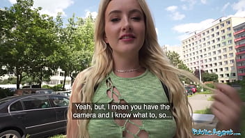 Agent provocateur: Young ash-blonde seeks stranger's yam-sized schlong for content creation in public