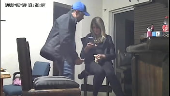 Voyeuristic encounter: Big-titted stepsister caught in compromising pose with my hubby