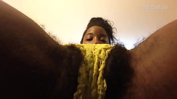 All-natural dark-hued ultra-cutie experiences strong orgasm
