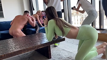 Teenager performs oral fuck-a-thon during backstage ass fucking fuck-a-thon gig
