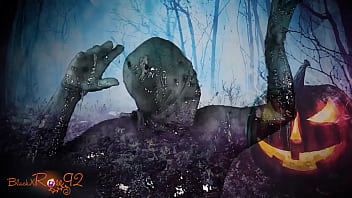 Halloween-themed fetish movie featuring a messy, black-haired lady