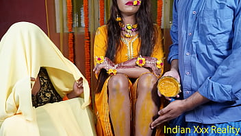 Desi stepmom and stepdaughter indulge in super-steamy massage session with sloppy talk