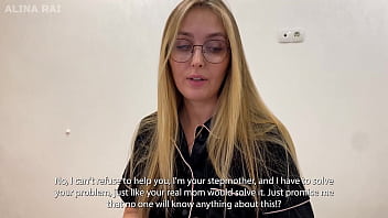 Amateur stepson receives help from his Mummy stepmother