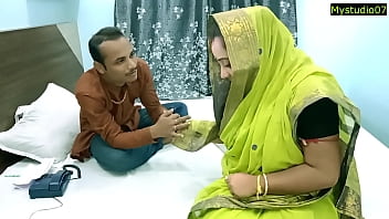 Desperate Indian housewife seeks financial aid for husband's medical expenses in Hindi bang-out tape