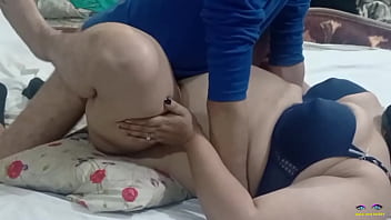 Indian aunty with large fun bags gets hardcore torn up and torn up in missionary pose by her husband's large fellow stiffy