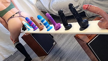 Trying out different faux penises for a new experience with a perfect orgasm