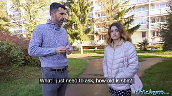 A Spanish ultra-cutie gives a public deep-throat off and gets pulverized while her husband is away