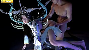 Queen's 3 way encounter in Hentai 3 dimensional series