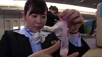 First-timer airline stewardess displays off her yam-sized donk in various garments