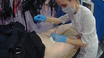 First-timer dame in homemade confine confine restrain bondage video with medical fetish elements