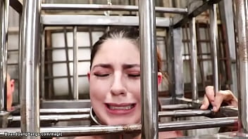 Group fucky-fucky with a held babe in a straightjacket