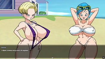 Mature beauty Android Barely Legal competes against her double in a super-fucking-hot manga porno game