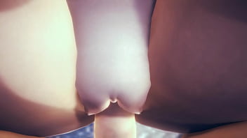 Fischl from Genshin Impact in missionary posture with internal jizz blast