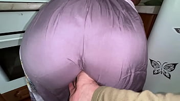 Stepson finds out stepmom's yam-sized culo for ass fucking play in homemade flick