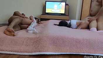 Abnormal stepfathers using their nubile stepdaughters as fuck-a-thon marionettes all day long