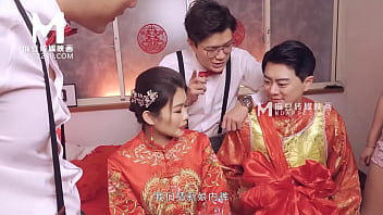 Individual wedding sequence featuring Asian model Liang Yun Fei in gorgeous stocking and gigantic mammories