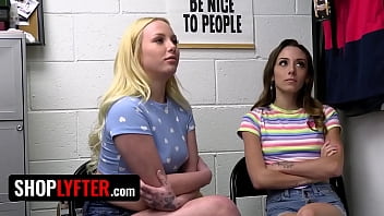 2 glamorous gals apprehended for shoplifting and subjected to intense ass-fuck check-up in the storage room