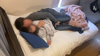 A Chinese couple who kisses and has fuck-a-thon with their girlfriend all day at home
