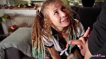 German lady with dreadlocks seduces tutor for fuck-fest