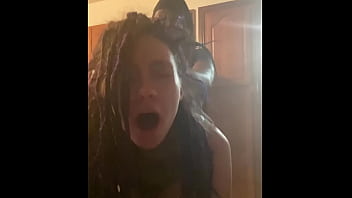 First-timer Latina with congenital breasts gets dominated in the kitchen